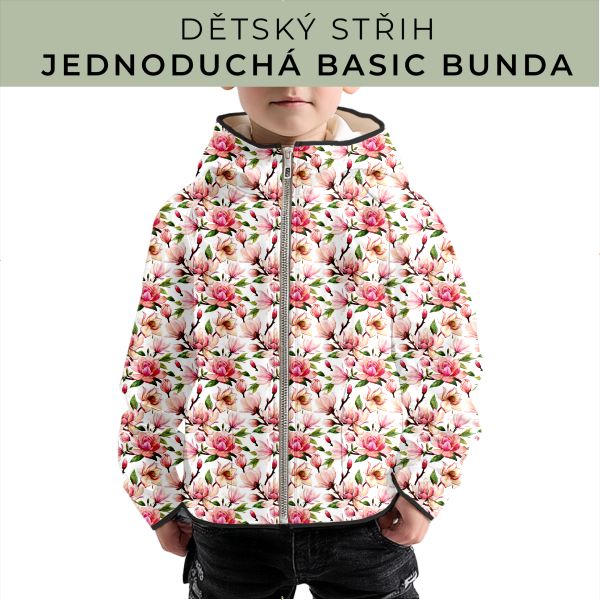 Dětský střih - jednoduchá dětská BASIC  bunda