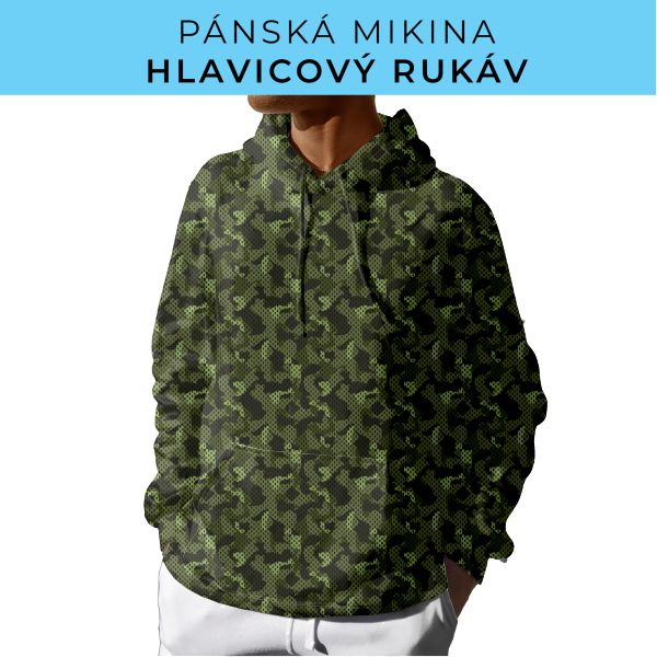 PÁNSKÝ střih - mikina s kapucí