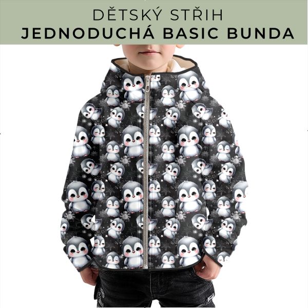 Dětský střih - jednoduchá dětská BASIC  bunda