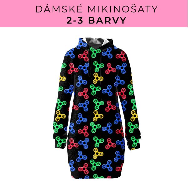 DÁMSKÝ střih - Mikinošaty 2-3 barvy