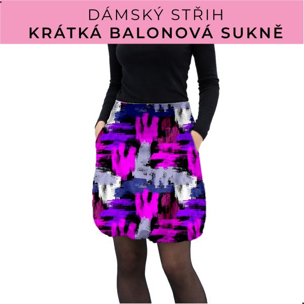 Dámský střih - balonová krátká sukně