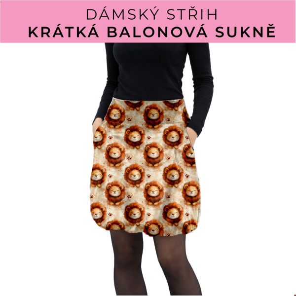 Dámský střih - balonová krátká sukně