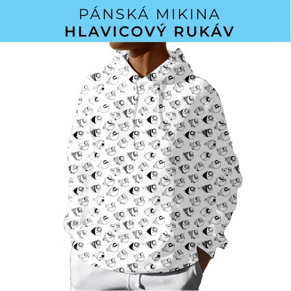 PÁNSKÝ střih - mikina s kapucí