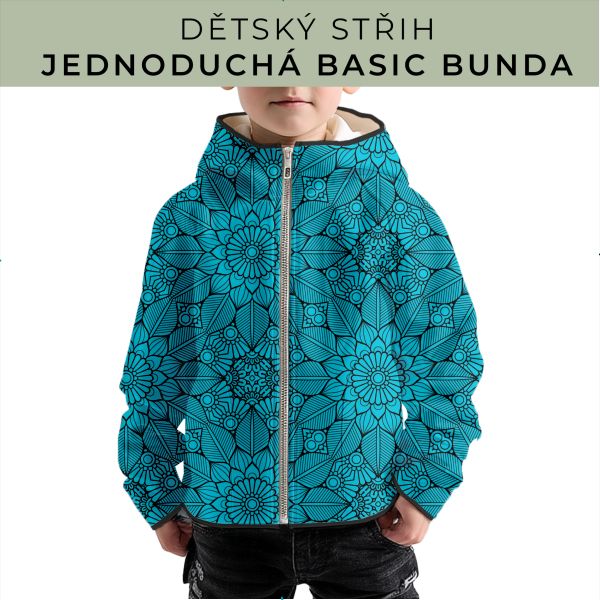 Dětský střih - jednoduchá dětská BASIC  bunda