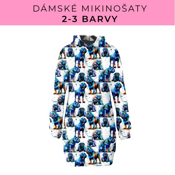 DÁMSKÝ střih - Mikinošaty 2-3 barvy