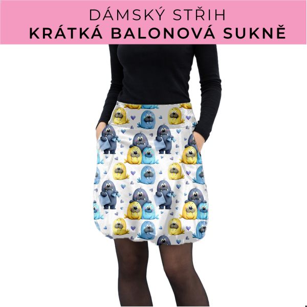Dámský střih - balonová krátká sukně