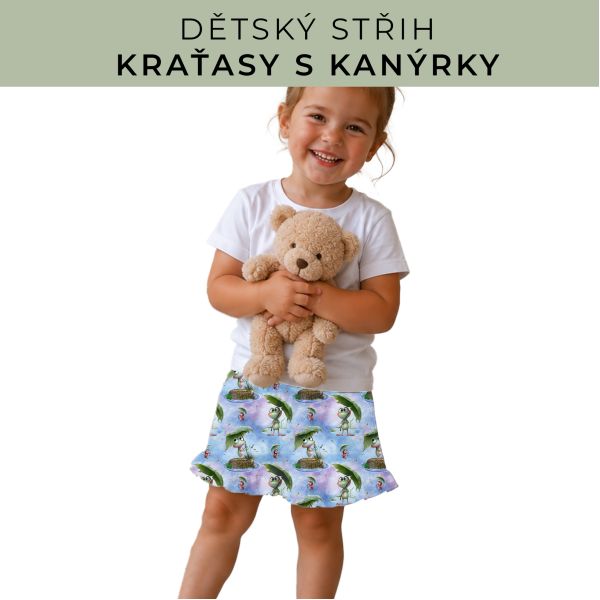 Dětský střih - Kraťásky s kanýrkem