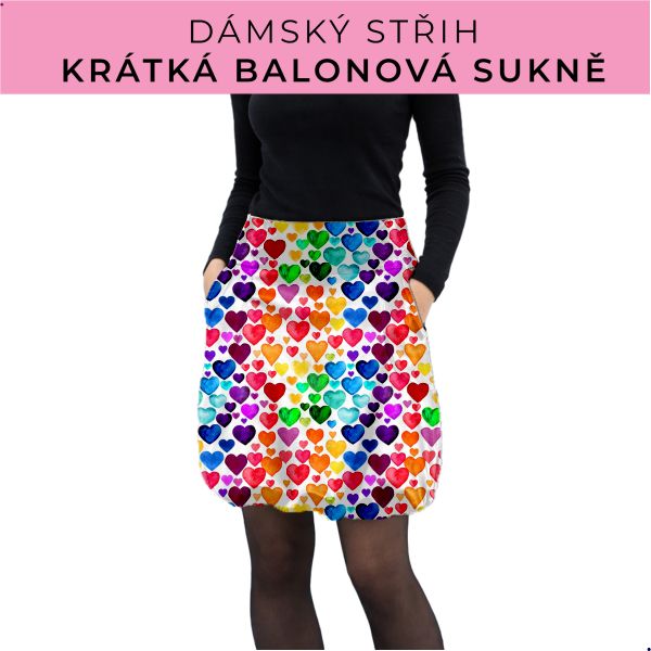 Dámský střih - balonová krátká sukně