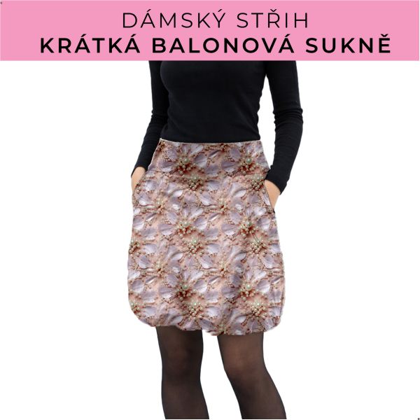 Dámský střih - balonová krátká sukně