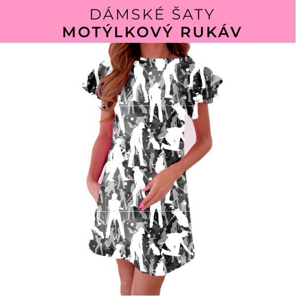 DÁMSKÝ střih - šaty s motýlkovým rukávem
