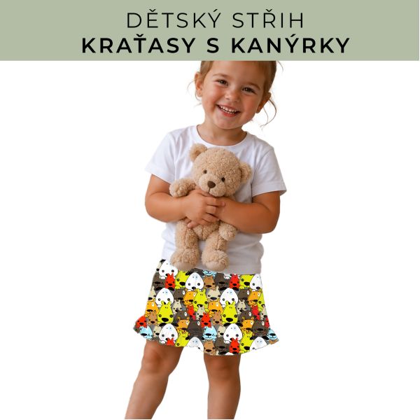 Dětský střih - Kraťásky s kanýrkem
