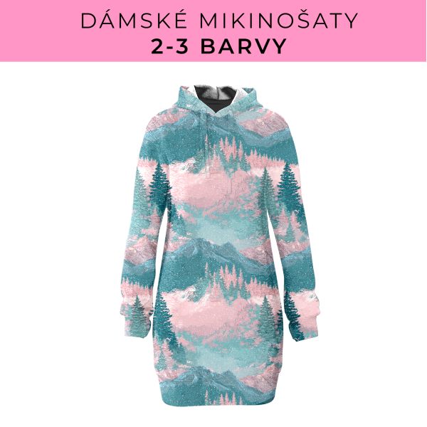 DÁMSKÝ střih - Mikinošaty 2-3 barvy