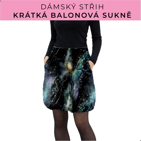 Dámský střih - balonová krátká sukně