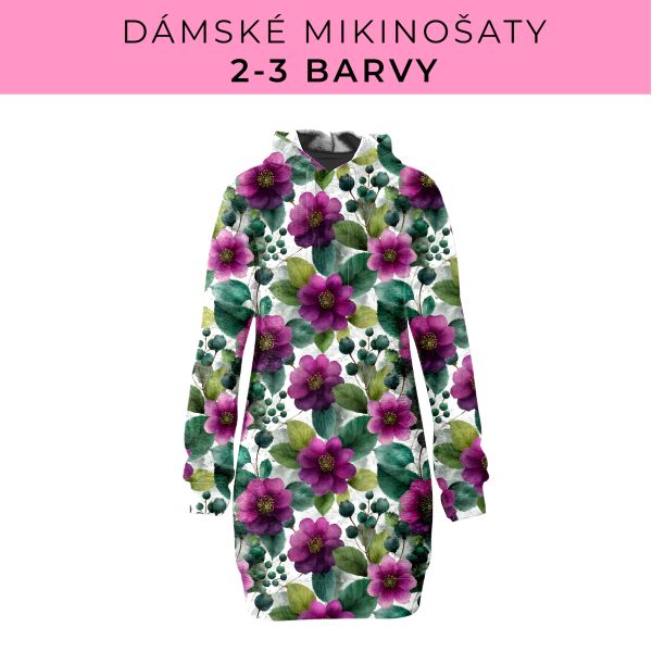DÁMSKÝ střih - Mikinošaty 2-3 barvy