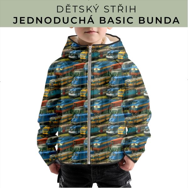 Dětský střih - jednoduchá dětská BASIC  bunda