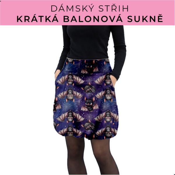 Dámský střih - balonová krátká sukně