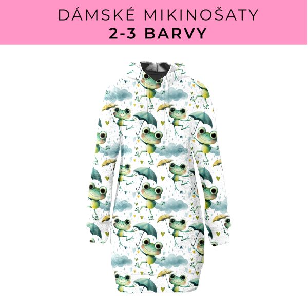 DÁMSKÝ střih - Mikinošaty 2-3 barvy