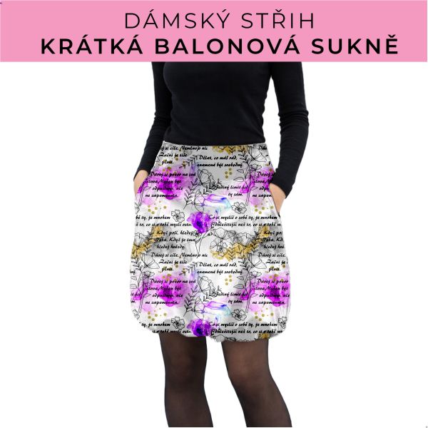 Dámský střih - balonová krátká sukně