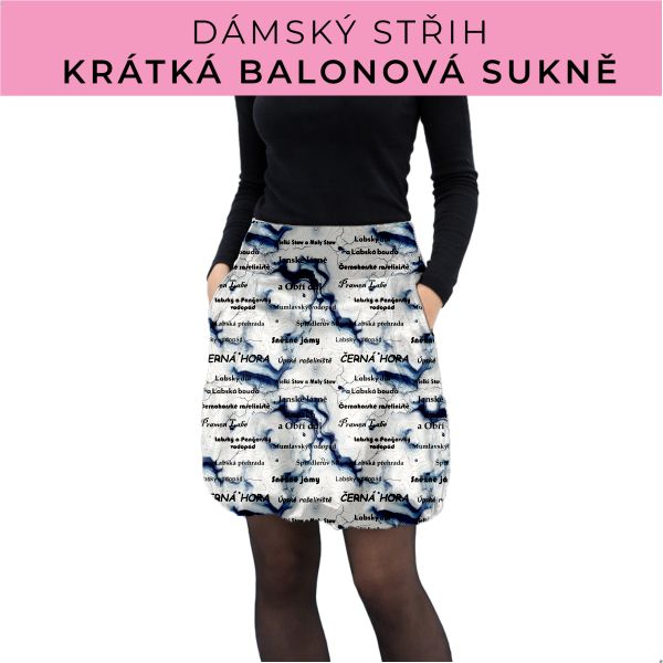 Dámský střih - balonová krátká sukně
