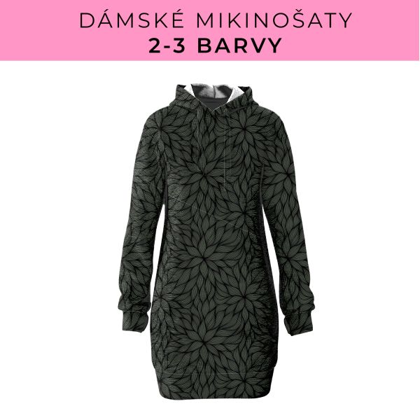DÁMSKÝ střih - Mikinošaty 2-3 barvy