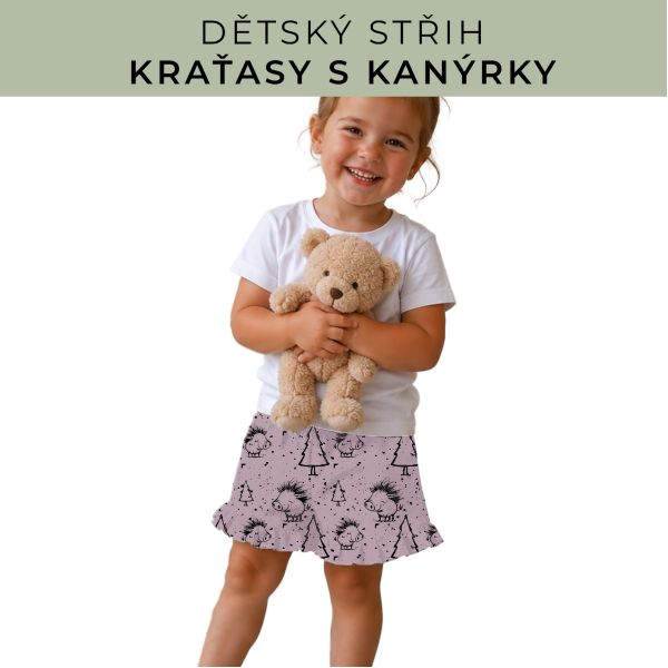 Dětský střih - Kraťásky s kanýrkem