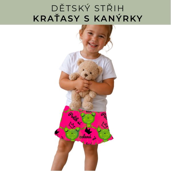 Dětský střih - Kraťásky s kanýrkem