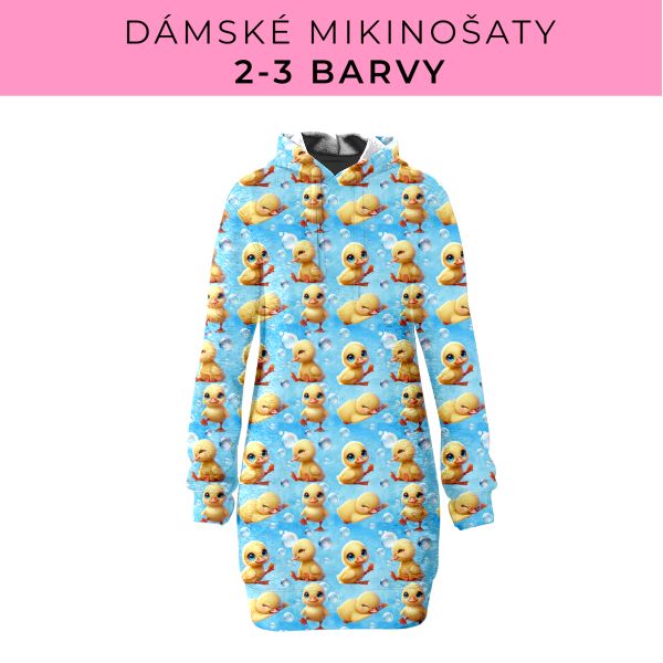 DÁMSKÝ střih - Mikinošaty 2-3 barvy