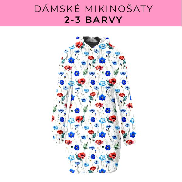 DÁMSKÝ střih - Mikinošaty 2-3 barvy