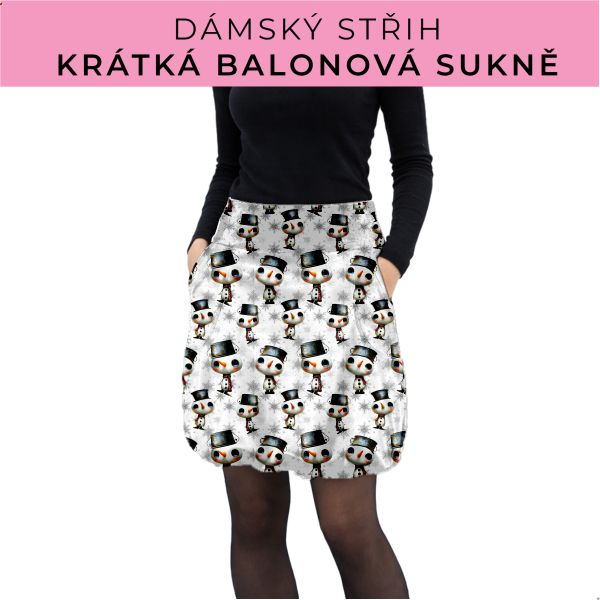 Dámský střih - balonová krátká sukně
