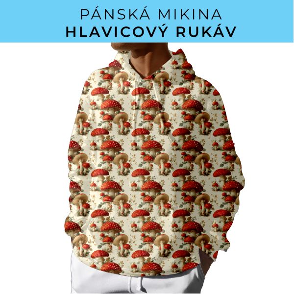 PÁNSKÝ střih - mikina s kapucí