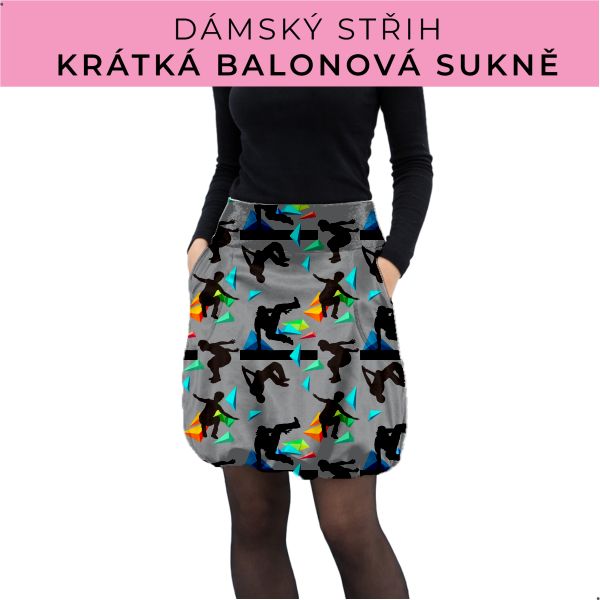 Dámský střih - balonová krátká sukně