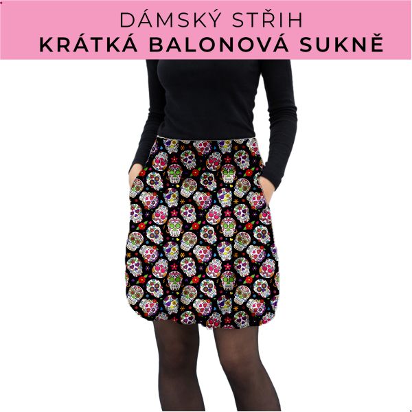 Dámský střih - balonová krátká sukně