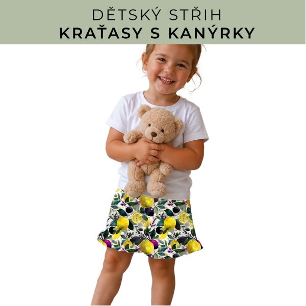 Dětský střih - Kraťásky s kanýrkem