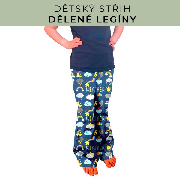 Dětský střih - Dělené legíny
