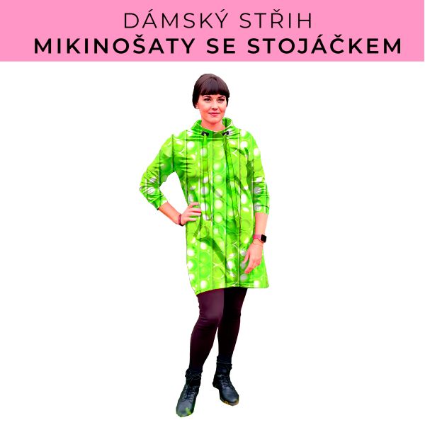 Dámský střih - mikinové šaty se stojáčkem