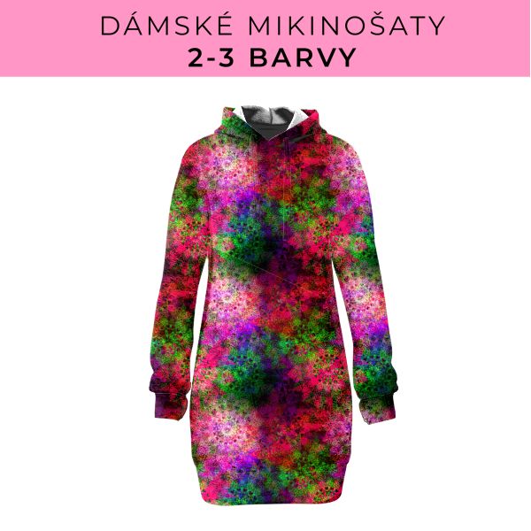 DÁMSKÝ střih - Mikinošaty 2-3 barvy