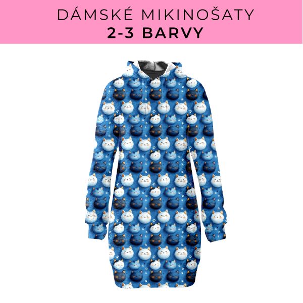 DÁMSKÝ střih - Mikinošaty 2-3 barvy