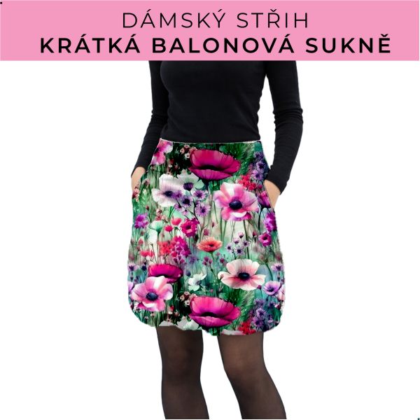 Dámský střih - balonová krátká sukně