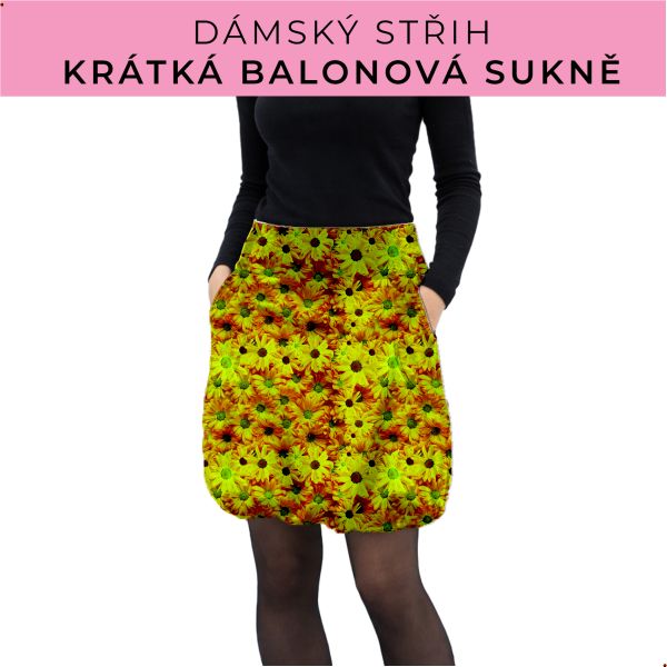 Dámský střih - balonová krátká sukně