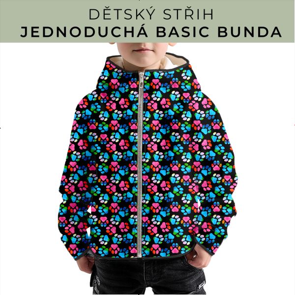 Dětský střih - jednoduchá dětská BASIC  bunda