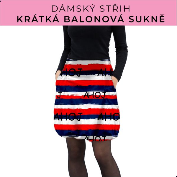 Dámský střih - balonová krátká sukně