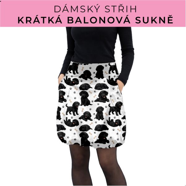 Dámský střih - balonová krátká sukně