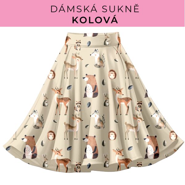 DÁMSKÝ střih - Kolová sukně
