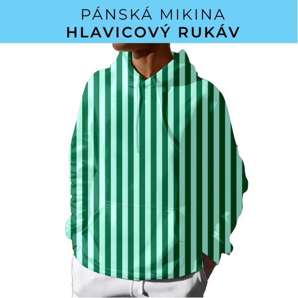PÁNSKÝ střih - mikina s kapucí