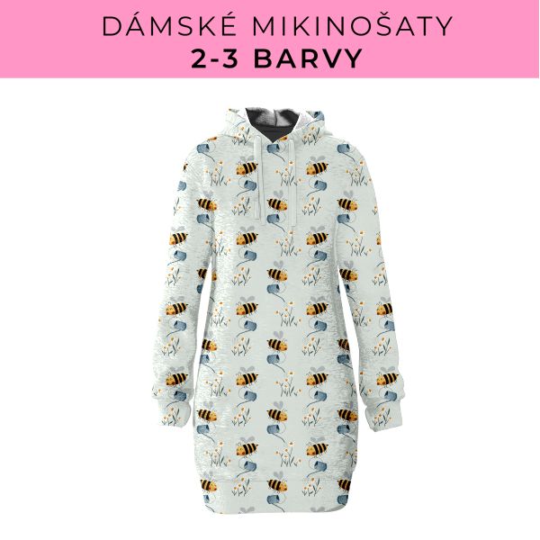 DÁMSKÝ střih - Mikinošaty 2-3 barvy