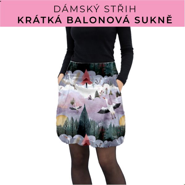 Dámský střih - balonová krátká sukně