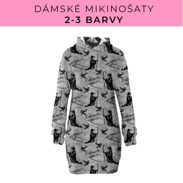 DÁMSKÝ střih - Mikinošaty 2-3 barvy
