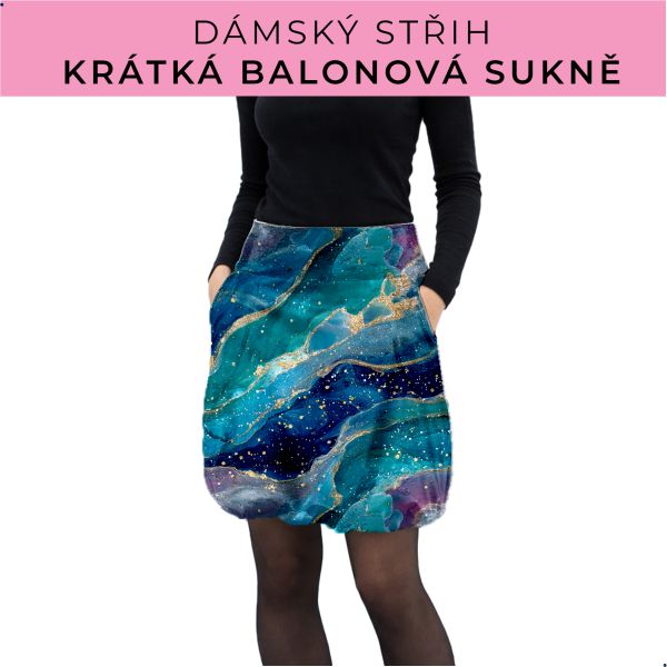 Dámský střih - balonová krátká sukně
