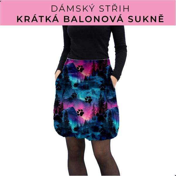 Dámský střih - balonová krátká sukně