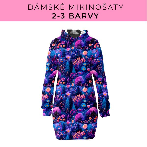 DÁMSKÝ střih - Mikinošaty 2-3 barvy
